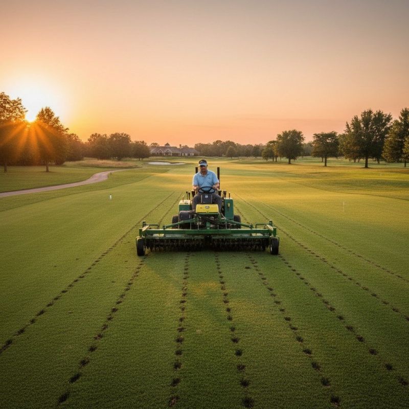 Commercial Lawn Aeration detail