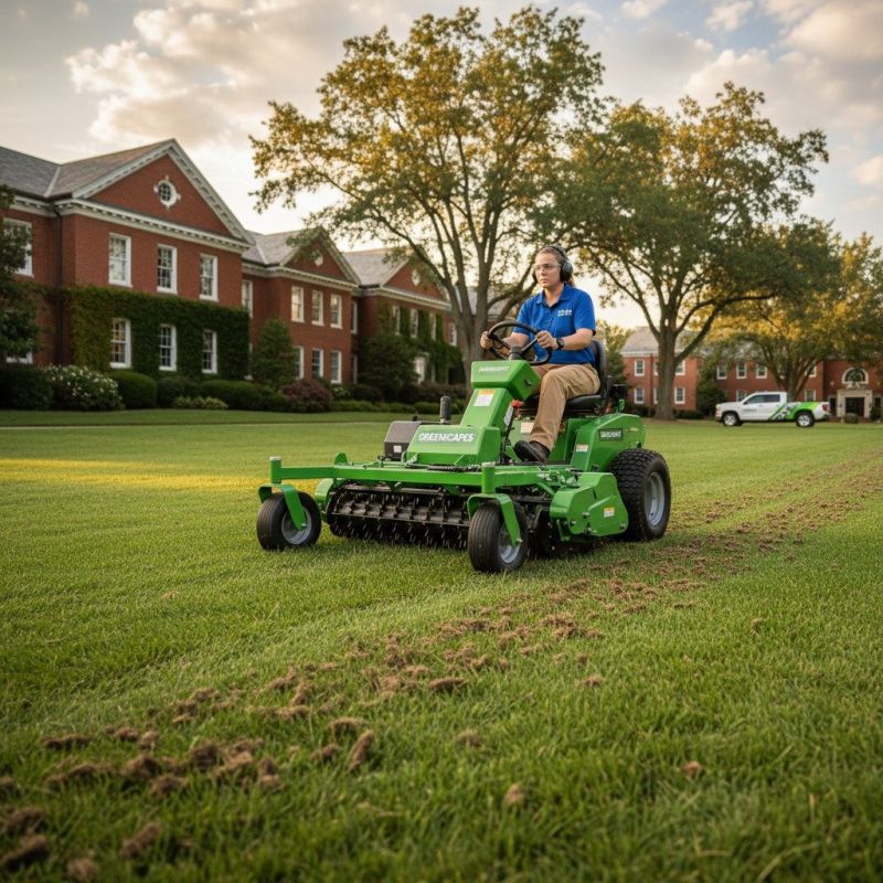 Industrial Lawn Aerating detail
